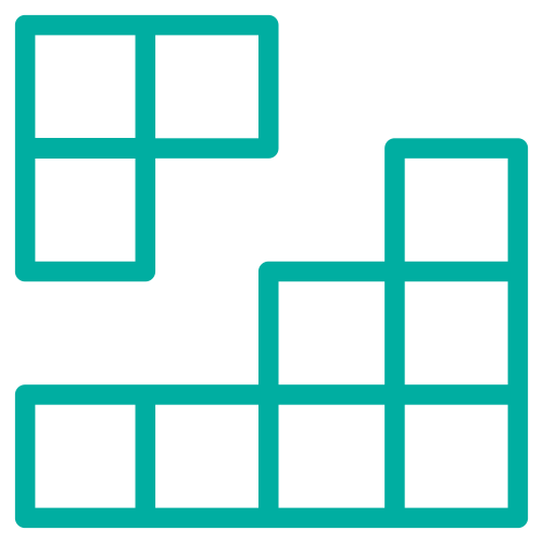 Icono de piezas de puzzle tetris